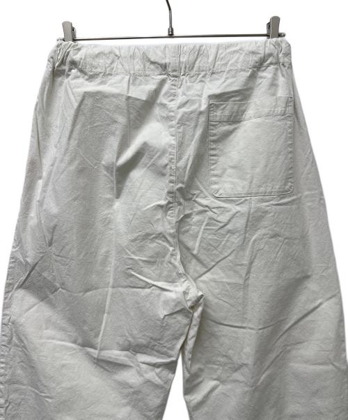 HUIS（ハウス）HUIS (ハウス) 先染めバフクロスワイドパンツ ホワイト サイズ:FREEの古着・服飾アイテム