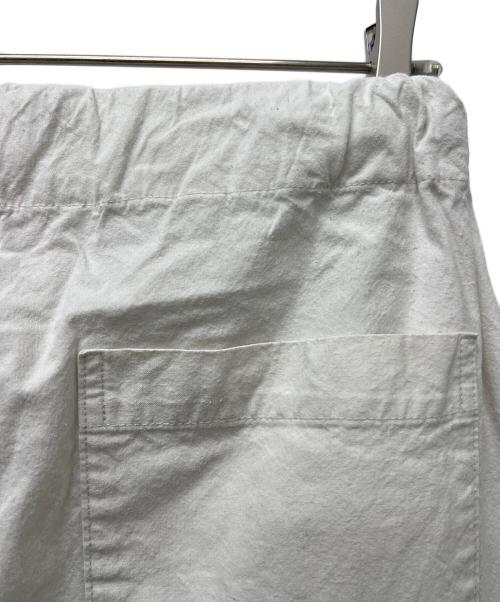 HUIS（ハウス）HUIS (ハウス) 先染めバフクロスワイドパンツ ホワイト サイズ:FREEの古着・服飾アイテム