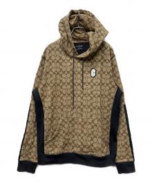 COACH（コーチ）の古着「シグネチャープルオーバーパーカー」｜ブラウン