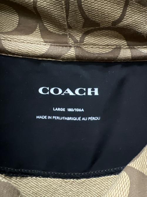 COACH（コーチ）COACH (コーチ) シグネチャープルオーバーパーカー ブラウン サイズ:Ｌの古着・服飾アイテム