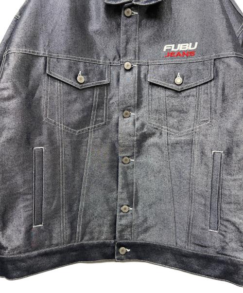 FUBU（フブ）FUBU (フブ) メタリックデニムジャケット インディゴ サイズ:Ｌの古着・服飾アイテム
