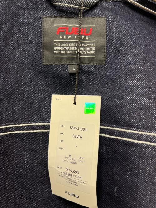 FUBU（フブ）FUBU (フブ) メタリックデニムジャケット インディゴ サイズ:Ｌの古着・服飾アイテム