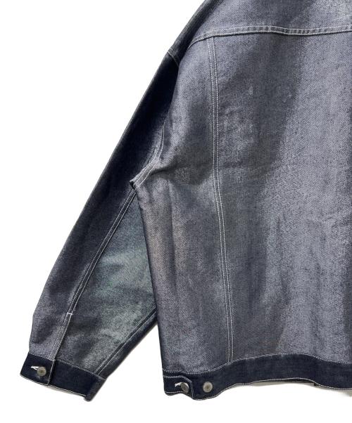 FUBU（フブ）FUBU (フブ) メタリックデニムジャケット インディゴ サイズ:Ｌの古着・服飾アイテム