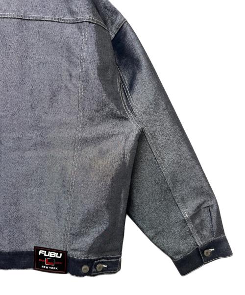 FUBU（フブ）FUBU (フブ) メタリックデニムジャケット インディゴ サイズ:Ｌの古着・服飾アイテム