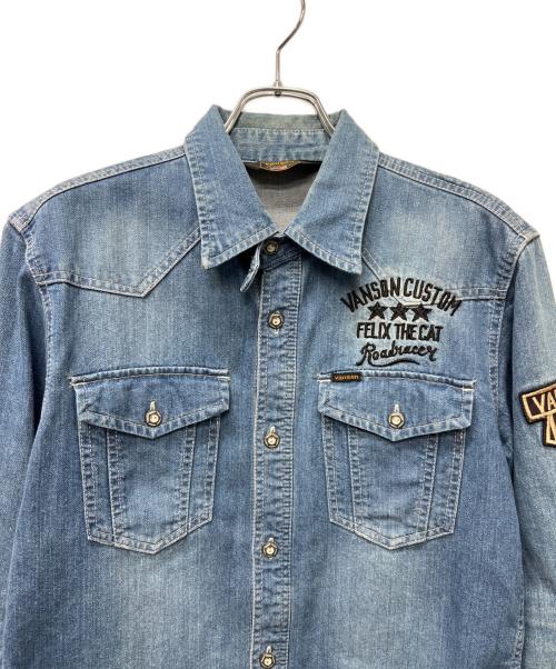 VANSON（バンソン）VANSON (バンソン) FELiX (フィリックス) デニムシャツ インディゴ サイズ:Mの古着・服飾アイテム