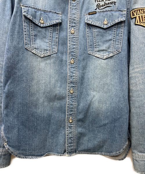 VANSON（バンソン）VANSON (バンソン) FELiX (フィリックス) デニムシャツ インディゴ サイズ:Mの古着・服飾アイテム