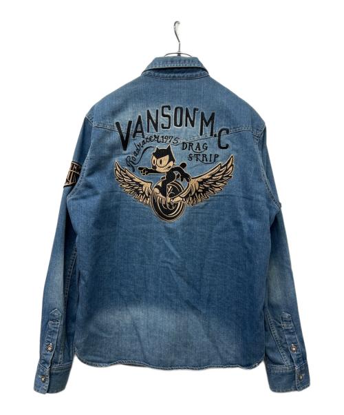 VANSON（バンソン）VANSON (バンソン) FELiX (フィリックス) デニムシャツ インディゴ サイズ:Mの古着・服飾アイテム
