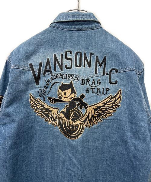 VANSON（バンソン）VANSON (バンソン) FELiX (フィリックス) デニムシャツ インディゴ サイズ:Mの古着・服飾アイテム