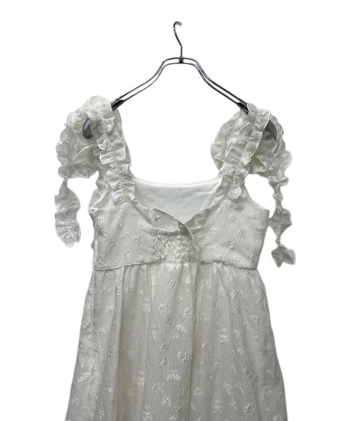 Snidel（スナイデル）Snidel (スナイデル) 肩リボンJQキャミワンピース ホワイト サイズ:０の古着・服飾アイテム