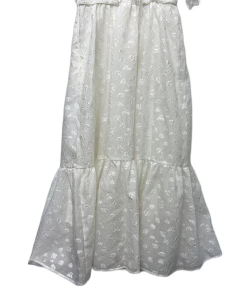 Snidel（スナイデル）Snidel (スナイデル) 肩リボンJQキャミワンピース ホワイト サイズ:０の古着・服飾アイテム