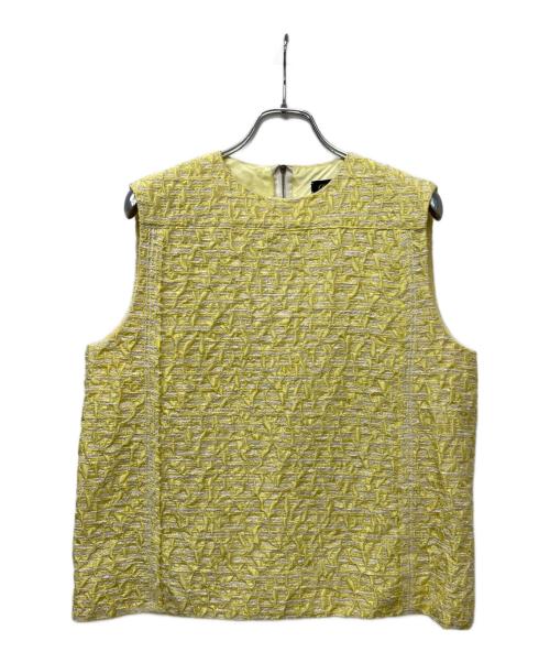 DRAWER（ドゥロワー）DRAWER (ドゥロワー) ノースリーブブラウス イエロー サイズ:３６の古着・服飾アイテム