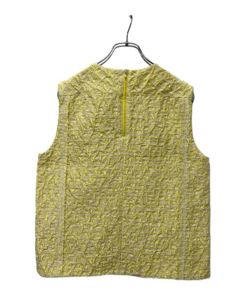 DRAWER（ドゥロワー）DRAWER (ドゥロワー) ノースリーブブラウス イエロー サイズ:３６の古着・服飾アイテム