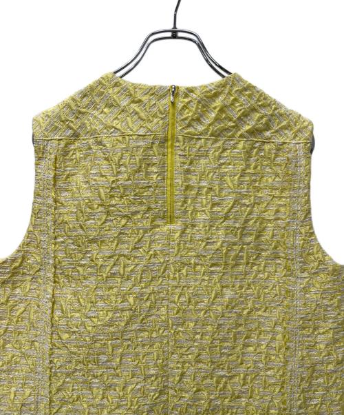 DRAWER（ドゥロワー）DRAWER (ドゥロワー) ノースリーブブラウス イエロー サイズ:３６の古着・服飾アイテム