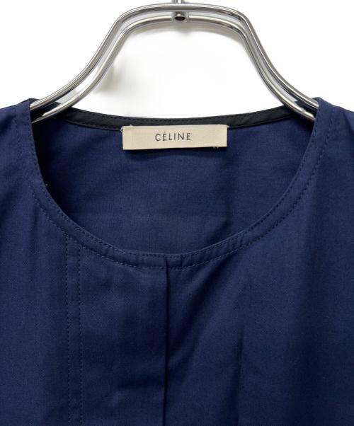 CELINE（セリーヌ）CELINE (セリーヌ) ノースリーブワンピース ネイビー サイズ:３４の古着・服飾アイテム