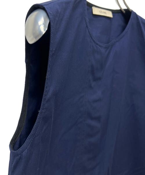CELINE（セリーヌ）CELINE (セリーヌ) ノースリーブワンピース ネイビー サイズ:３４の古着・服飾アイテム