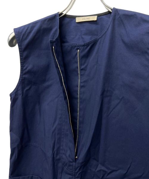 CELINE（セリーヌ）CELINE (セリーヌ) ノースリーブワンピース ネイビー サイズ:３４の古着・服飾アイテム