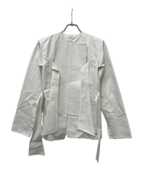 CELINE（セリーヌ）CELINE (セリーヌ) デザインジャケット ホワイト サイズ:３４の古着・服飾アイテム