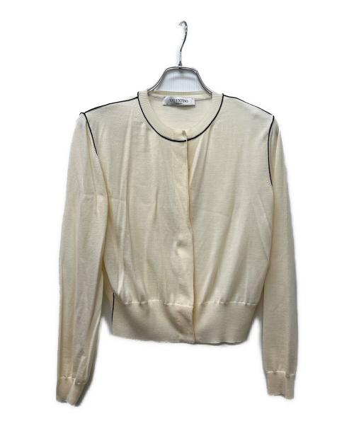 VALENTINO（ヴァレンティノ）VALENTINO (ヴァレンティノ) 薄手カーディガン ベージュ サイズ:Ｓの古着・服飾アイテム