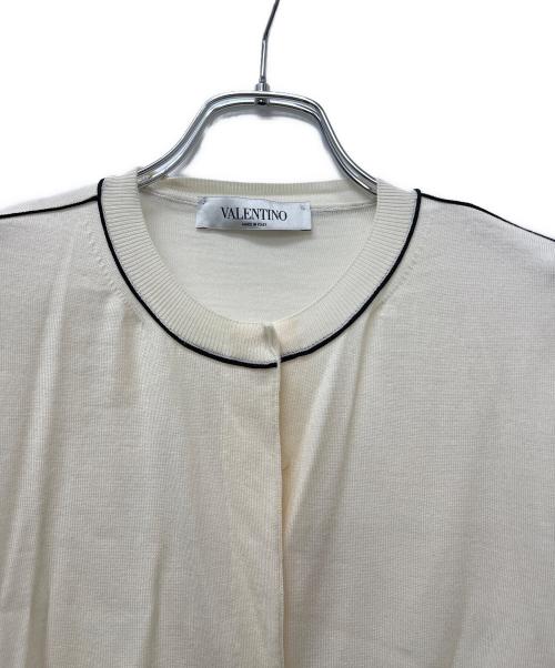 VALENTINO（ヴァレンティノ）VALENTINO (ヴァレンティノ) 薄手カーディガン ベージュ サイズ:Ｓの古着・服飾アイテム