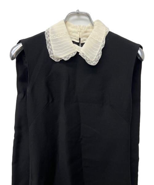 VALENTINO（ヴァレンティノ）VALENTINO (ヴァレンティノ) ノースリーブワンピース ブラック×ホワイト サイズ:３８の古着・服飾アイテム