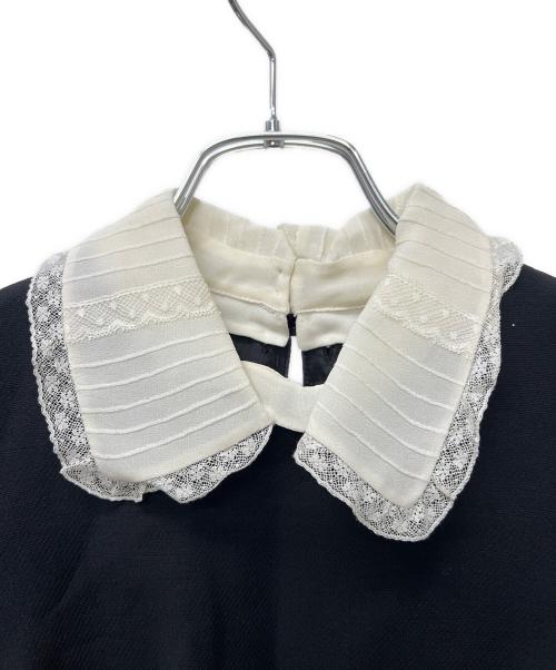 VALENTINO（ヴァレンティノ）VALENTINO (ヴァレンティノ) ノースリーブワンピース ブラック×ホワイト サイズ:３８の古着・服飾アイテム
