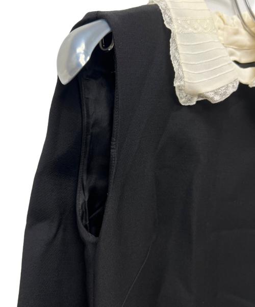 VALENTINO（ヴァレンティノ）VALENTINO (ヴァレンティノ) ノースリーブワンピース ブラック×ホワイト サイズ:３８の古着・服飾アイテム