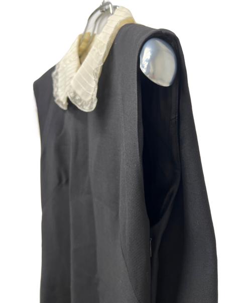 VALENTINO（ヴァレンティノ）VALENTINO (ヴァレンティノ) ノースリーブワンピース ブラック×ホワイト サイズ:３８の古着・服飾アイテム