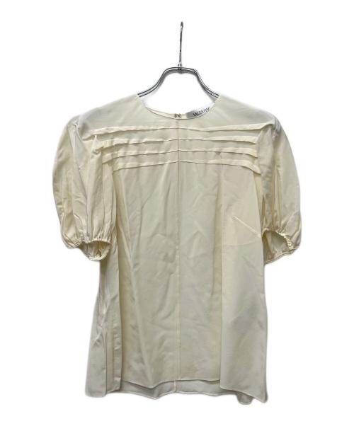 VALENTINO（ヴァレンティノ）VALENTINO (ヴァレンティノ) 半袖ブラウス ベージュ サイズ:３８の古着・服飾アイテム
