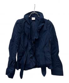 RED VALENTINO（レッドヴァレンティノ）の古着「フリルジャケット」｜ネイビー