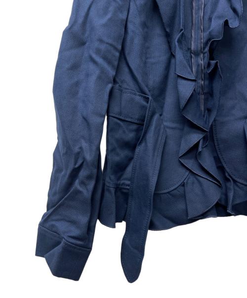 RED VALENTINO（レッドヴァレンティノ）RED VALENTINO (レッドヴァレンティノ) フリルジャケット ネイビー サイズ:３８の古着・服飾アイテム
