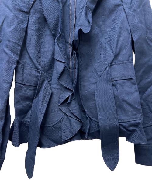 RED VALENTINO（レッドヴァレンティノ）RED VALENTINO (レッドヴァレンティノ) フリルジャケット ネイビー サイズ:３８の古着・服飾アイテム