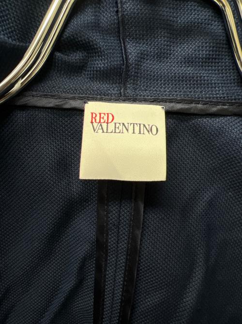 RED VALENTINO（レッドヴァレンティノ）RED VALENTINO (レッドヴァレンティノ) フリルジャケット ネイビー サイズ:３８の古着・服飾アイテム
