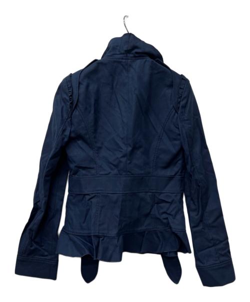 RED VALENTINO（レッドヴァレンティノ）RED VALENTINO (レッドヴァレンティノ) フリルジャケット ネイビー サイズ:３８の古着・服飾アイテム