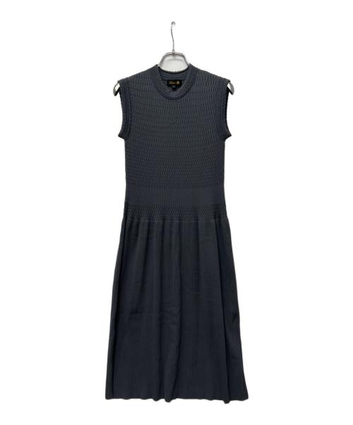 DRAWER（ドゥロワー）DRAWER (ドゥロワー) 14Gケーブル編みノースリーブワンピース グレー サイズ:１の古着・服飾アイテム