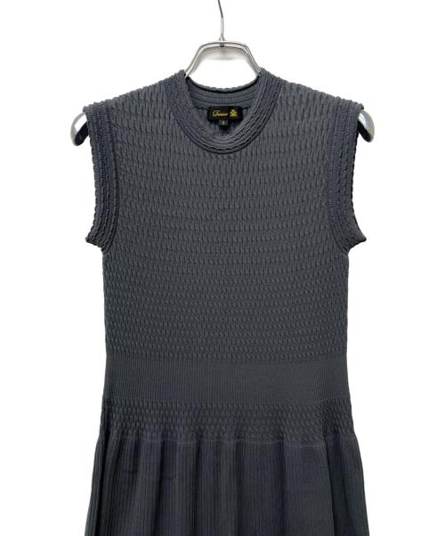 DRAWER（ドゥロワー）DRAWER (ドゥロワー) 14Gケーブル編みノースリーブワンピース グレー サイズ:１の古着・服飾アイテム
