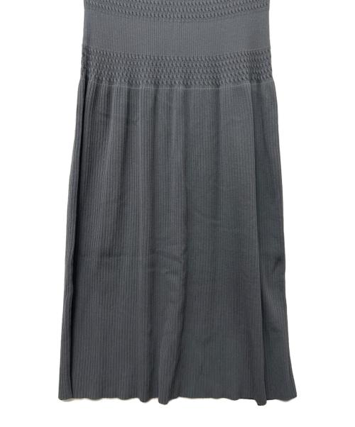 DRAWER（ドゥロワー）DRAWER (ドゥロワー) 14Gケーブル編みノースリーブワンピース グレー サイズ:１の古着・服飾アイテム