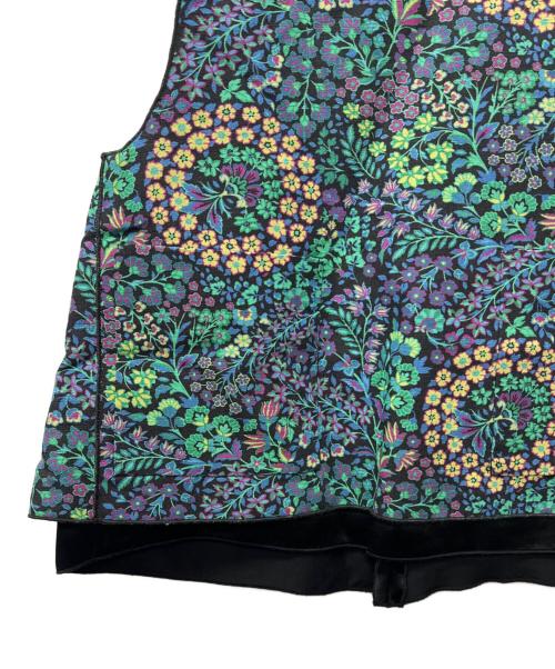 DRAWER（ドゥロワー）DRAWER (ドゥロワー) リネンリバティセットアップ グリーン×ブラック サイズ:３６の古着・服飾アイテム