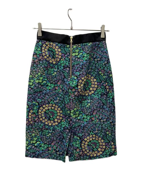 DRAWER（ドゥロワー）DRAWER (ドゥロワー) リネンリバティセットアップ グリーン×ブラック サイズ:３６の古着・服飾アイテム