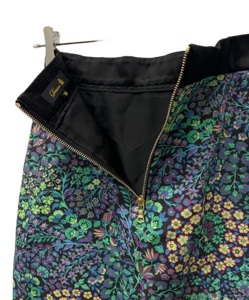 DRAWER（ドゥロワー）DRAWER (ドゥロワー) リネンリバティセットアップ グリーン×ブラック サイズ:３６の古着・服飾アイテム