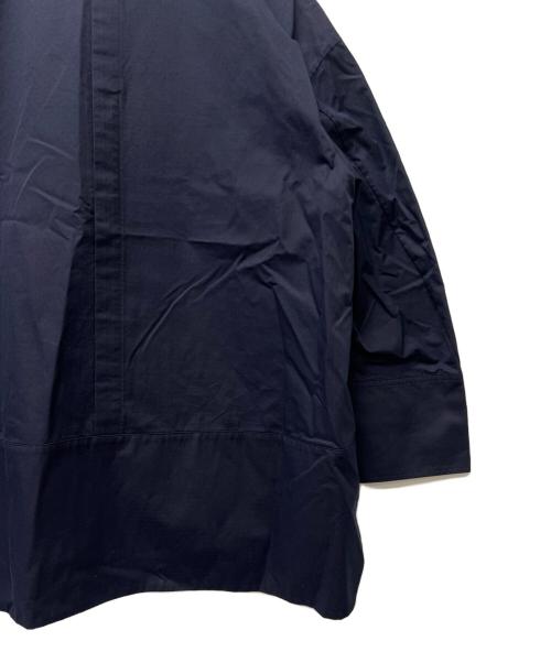 DRAWER（ドゥロワー）DRAWER (ドゥロワー) コットンドビーノーカラーブラウス ネイビー サイズ:36の古着・服飾アイテム