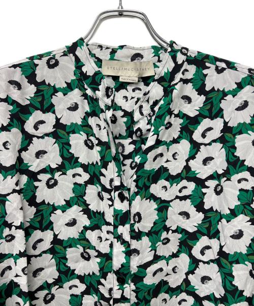 STELLA McCARTNEY（ステラマッカートニー）STELLA McCARTNEY (ステラマッカートニー) 長袖ブラウス グリーン×ホワイト サイズ:３６の古着・服飾アイテム