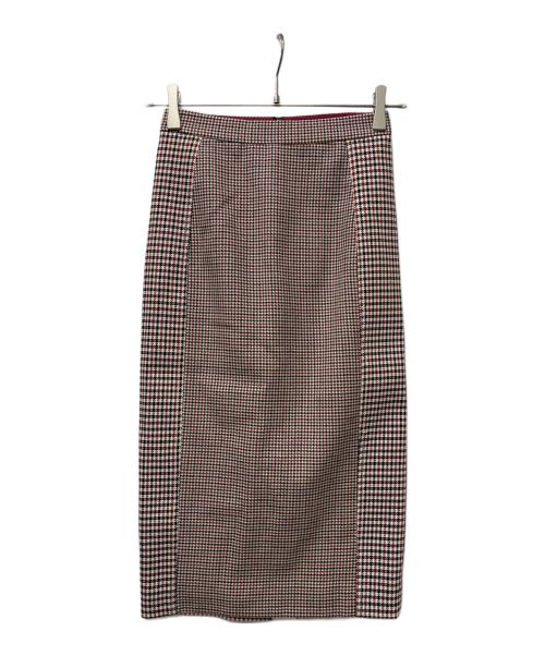STELLA McCARTNEY（ステラマッカートニー）STELLA McCARTNEY (ステラマッカートニー) タイトスカート ベージュ×レッド サイズ:３４の古着・服飾アイテム