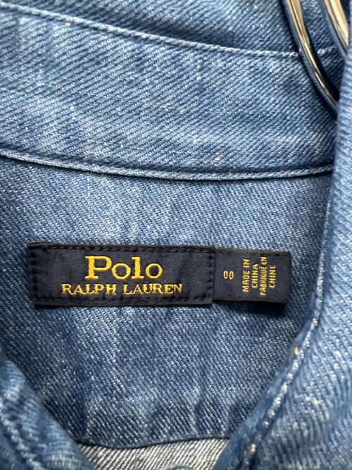 POLO RALPH LAUREN（ポロ・ラルフローレン）POLO RALPH LAUREN (ポロ・ラルフローレン) デニムワンピース ブルー サイズ:００の古着・服飾アイテム