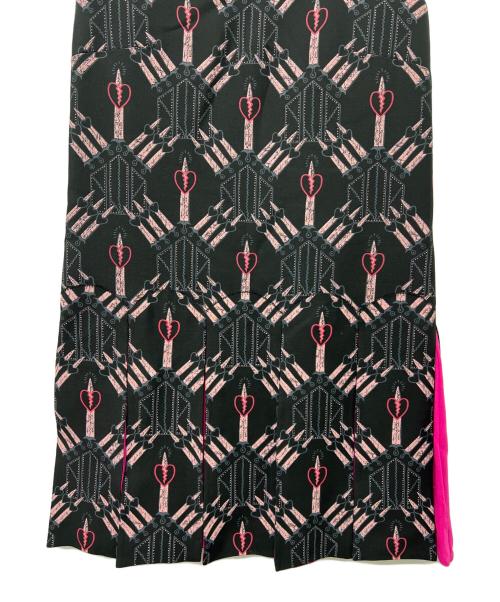 VALENTINO（ヴァレンティノ）VALENTINO (ヴァレンティノ) ノースリーブ・キャミソールワンピース ブラック×ピンク サイズ:３８の古着・服飾アイテム