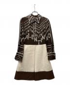 VALENTINOヴァレンティノ）の古着「長袖ワンピース」｜ブラウン×ベージュ