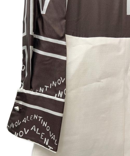 VALENTINO（ヴァレンティノ）VALENTINO (ヴァレンティノ) 長袖ワンピース ブラウン×ベージュ サイズ:３６の古着・服飾アイテム