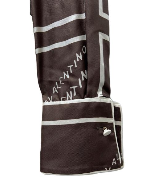 VALENTINO（ヴァレンティノ）VALENTINO (ヴァレンティノ) 長袖ワンピース ブラウン×ベージュ サイズ:３６の古着・服飾アイテム