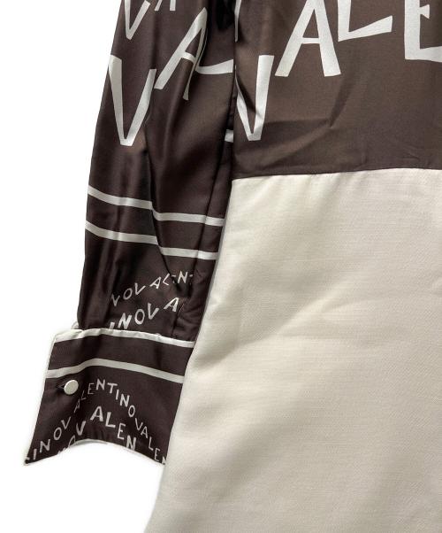 VALENTINO（ヴァレンティノ）VALENTINO (ヴァレンティノ) 長袖ワンピース ブラウン×ベージュ サイズ:３６の古着・服飾アイテム