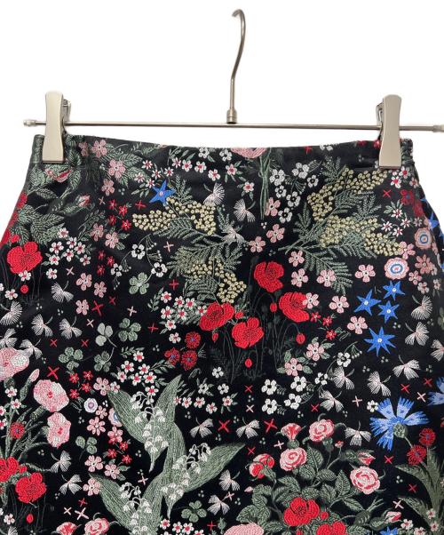 VALENTINO（ヴァレンティノ）VALENTINO (ヴァレンティノ) ミディスカート ブラック×レッド サイズ:３８の古着・服飾アイテム