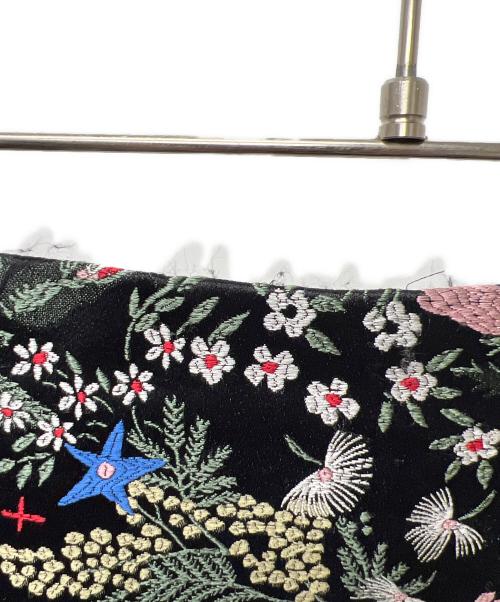 VALENTINO（ヴァレンティノ）VALENTINO (ヴァレンティノ) ミディスカート ブラック×レッド サイズ:３８の古着・服飾アイテム